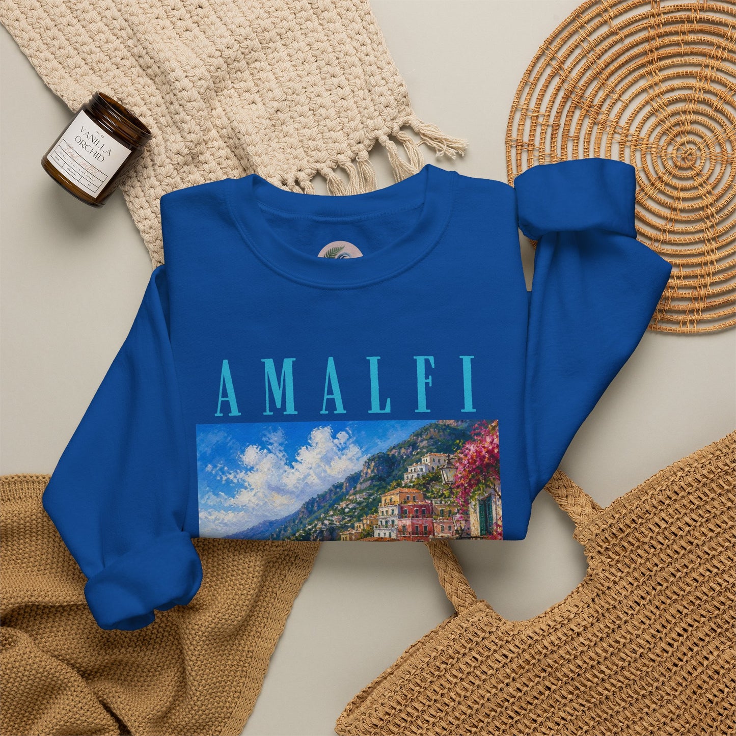 Amalfi Coast Scenic Crewneck Sweatshirt