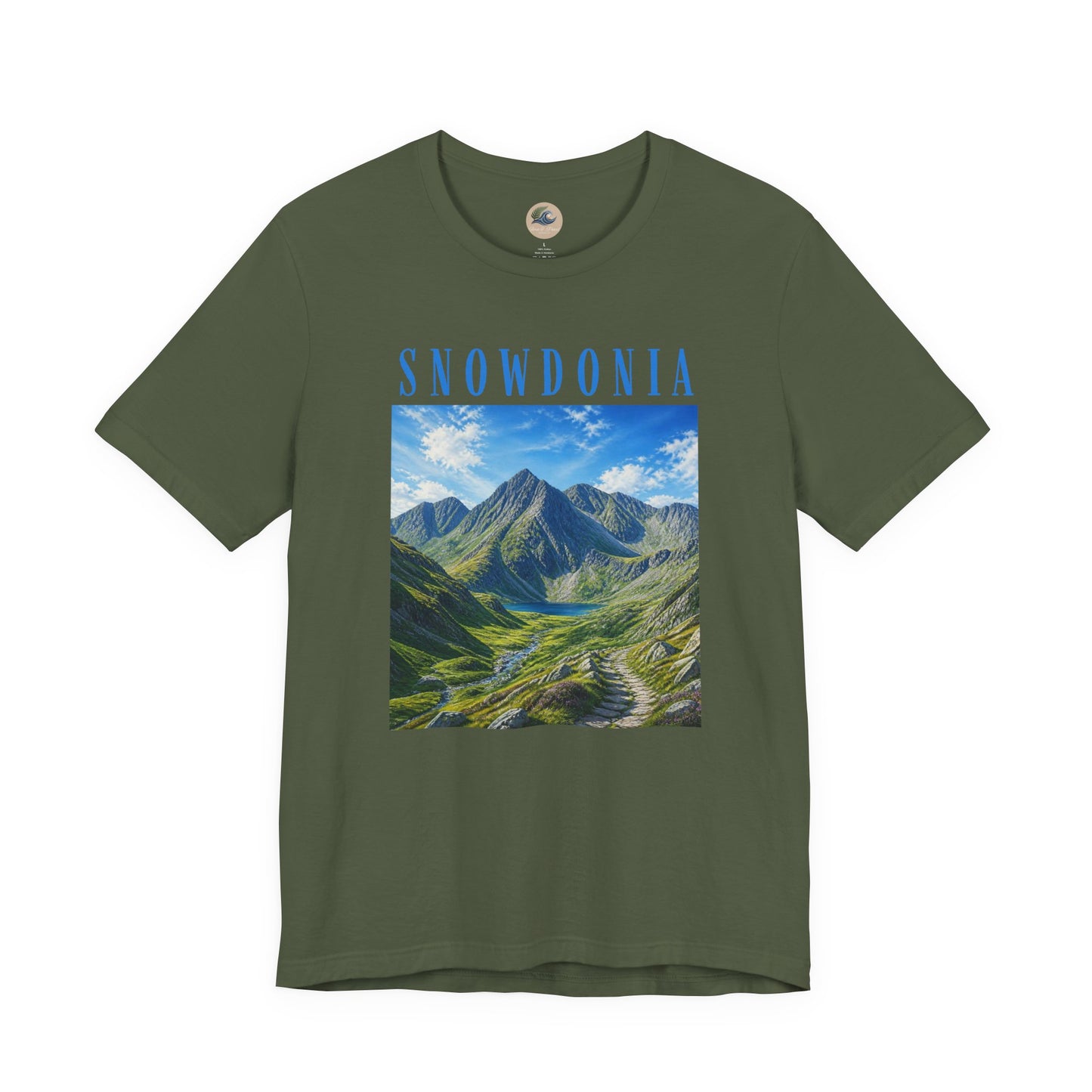 Glyderau Landscape T‑Shirt – Scenic 'SNOWDONIA' Mountain Graphic Tee