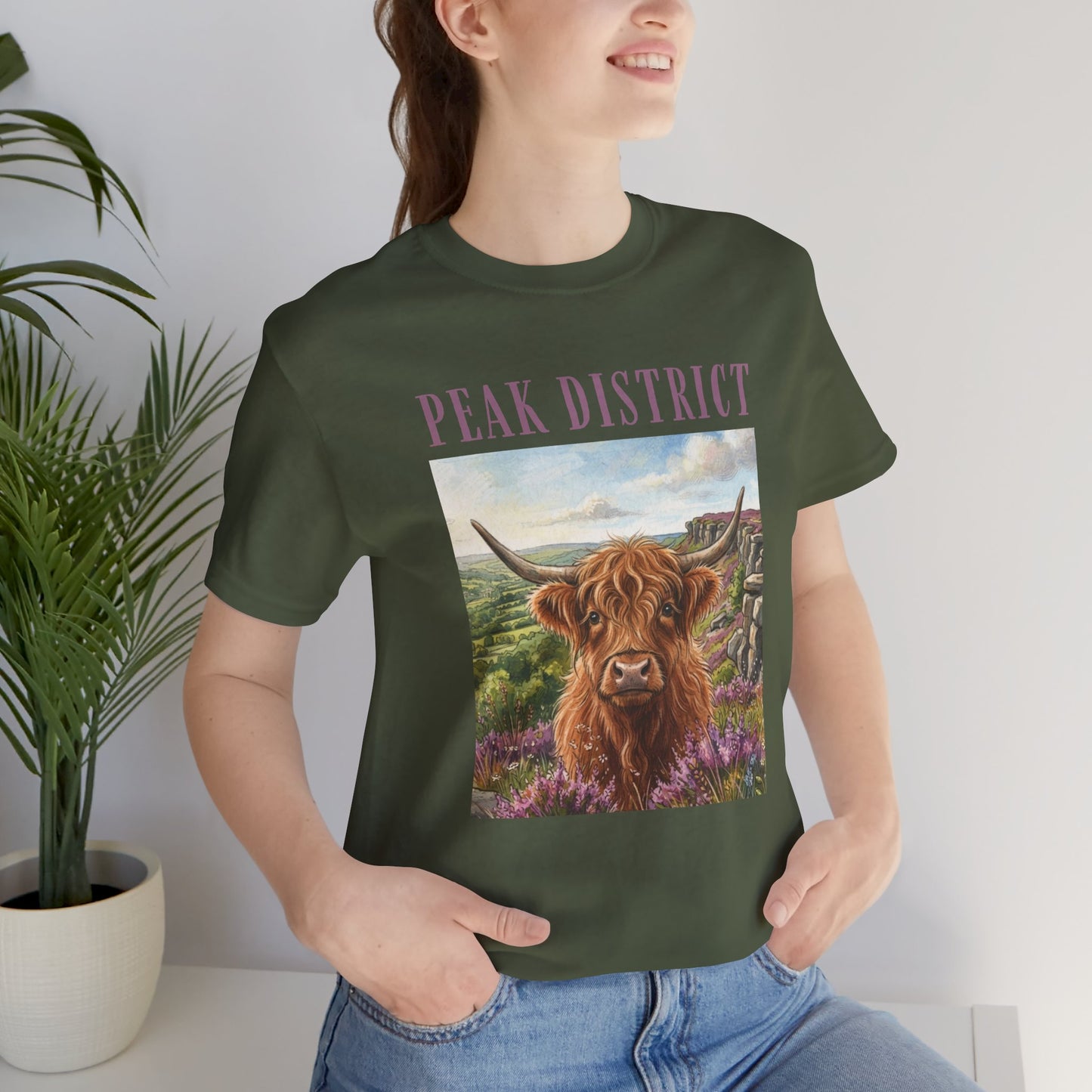 Peak District Highland Cow T‑Shirt