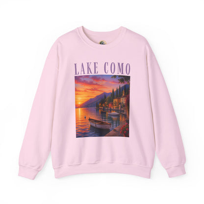 Lake Como Sunset Crewneck Sweatshirt