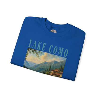Lake Como Vintage Crewneck Sweatshirt — Scenic Italian Lake Graphic