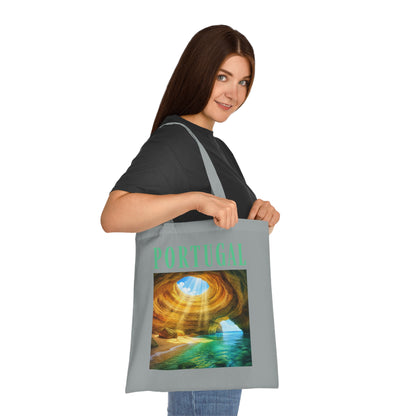 Portugal Benagil Cave Cotton Tote Bag – Scenic Travel Souvenir Tote
