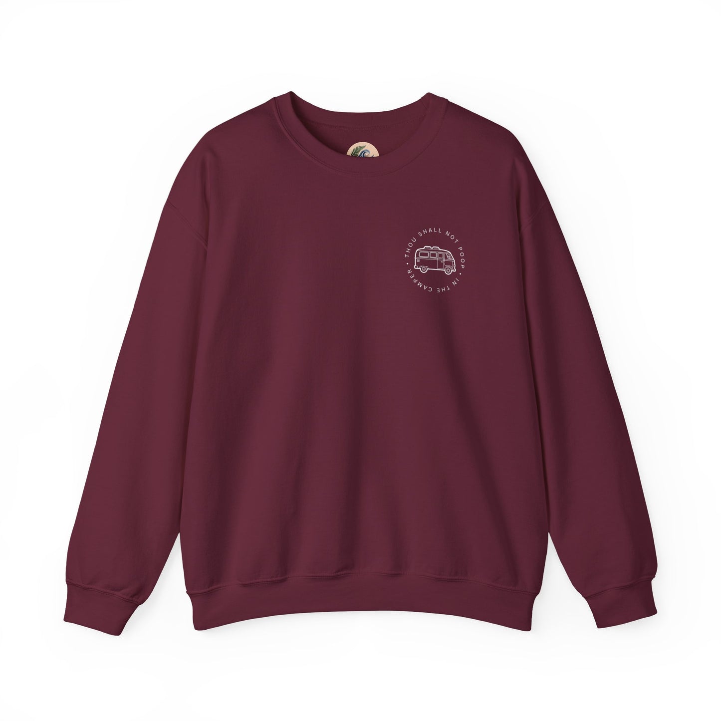 Cozy Camper Crewneck Sweatshirt — Van Life Humour Chest Graphic