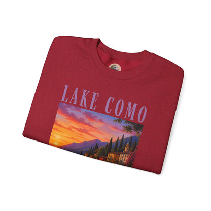 Lake Como Sunset Crewneck Sweatshirt