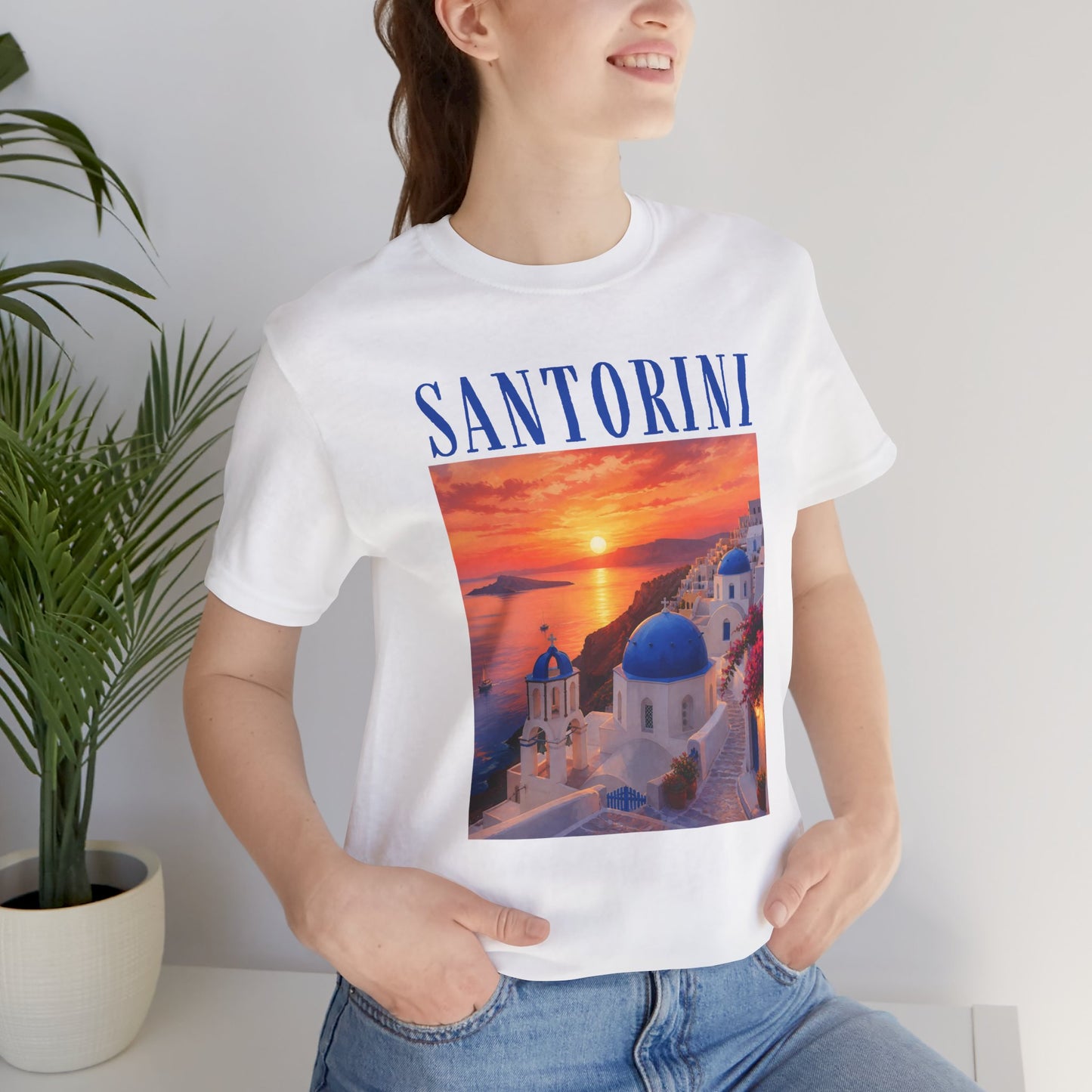 Santorini Sunset Tee — Greek Island Travel T‑Shirt
