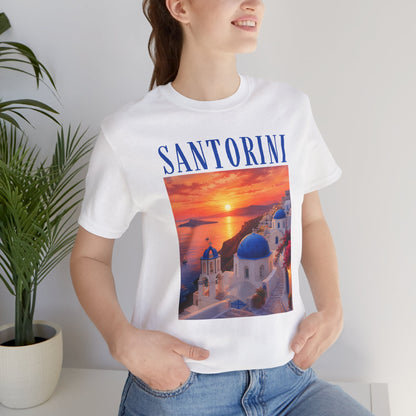 Santorini Sunset Tee — Greek Island Travel T‑Shirt