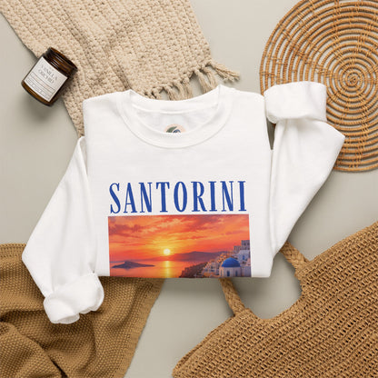 Santorini Sunset Sweatshirt — Greek Island Travel Crewneck