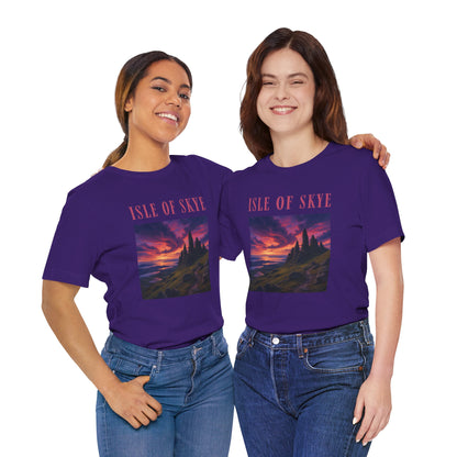 Isle of Skye Scenic Tee — Sunset Landscape Graphic T-Shirt