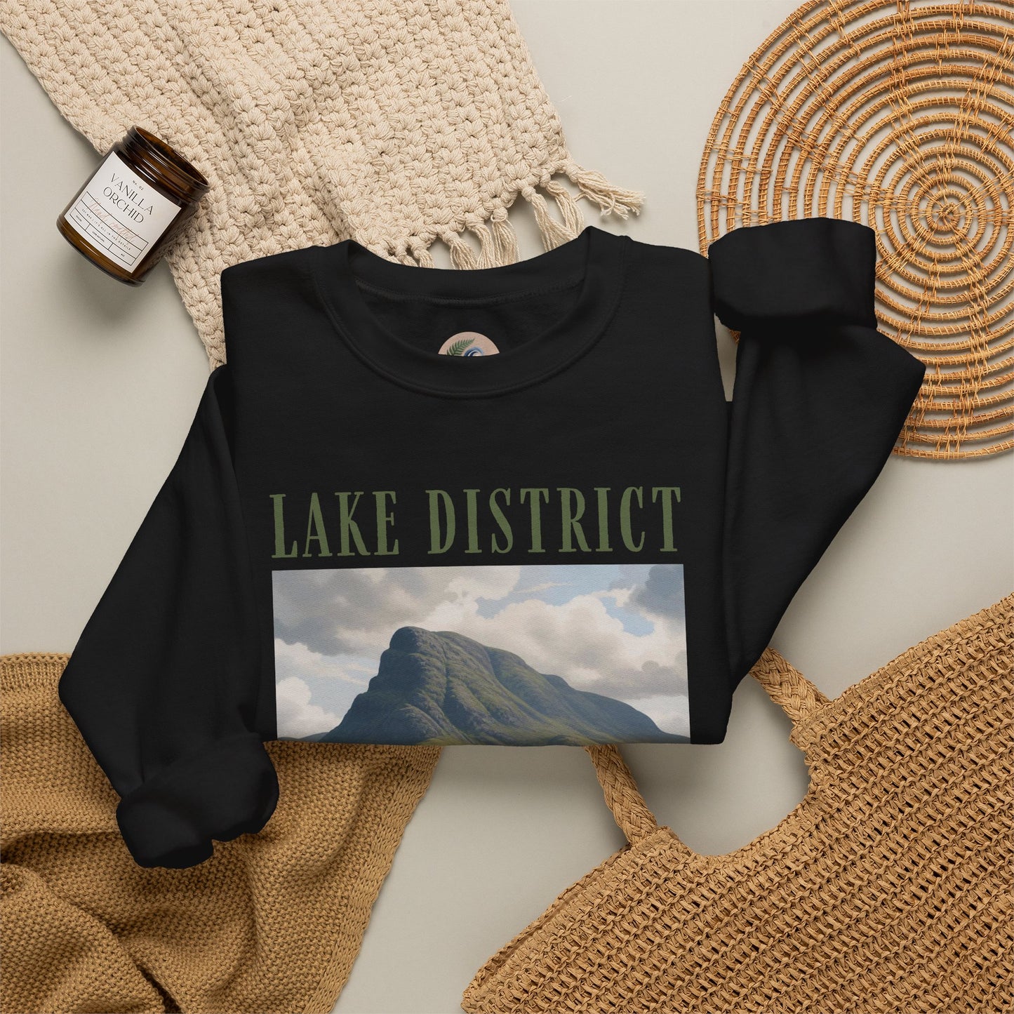Lake District Scenic Sweatshirt — Vintage Landscape Crewneck