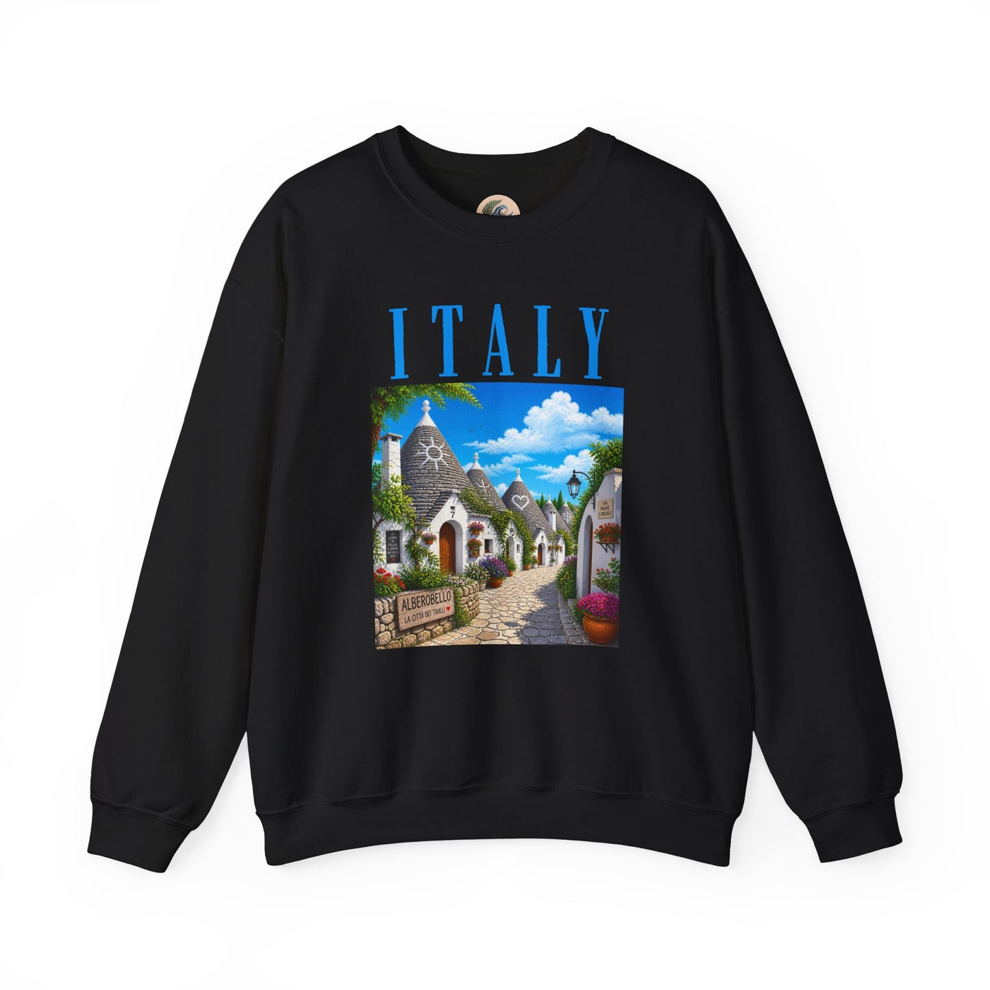 Italy Alberobello Scenic Sweatshirt — Trulli Village Travel Crewneck