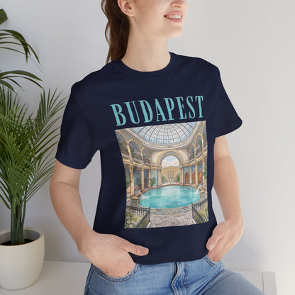 Budapest Thermal Baths Graphic Tee — Vintage Spa Travel T-Shirt