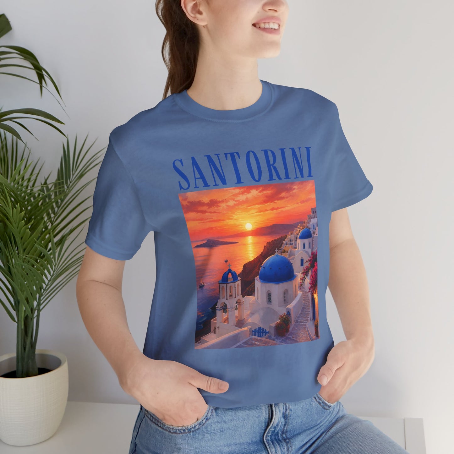 Santorini Sunset Tee — Greek Island Travel T‑Shirt