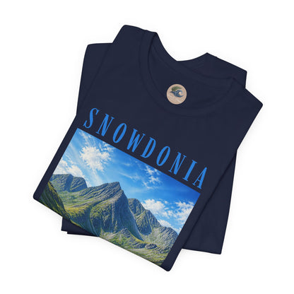 Glyderau Landscape T‑Shirt – Scenic 'SNOWDONIA' Mountain Graphic Tee