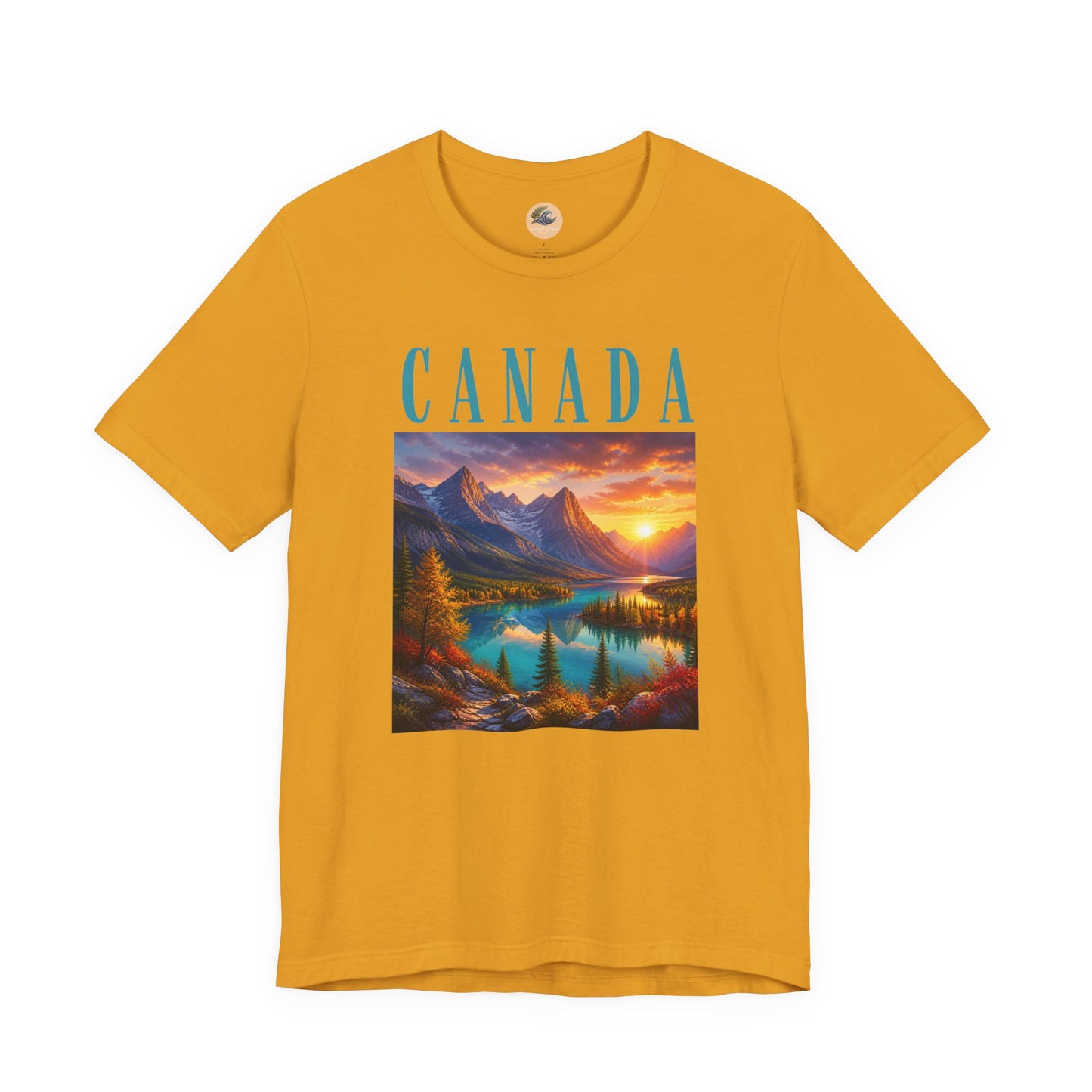 Canada Banff Scenic Mountain Tee — Sunrise Lake Landscape T‑Shirt