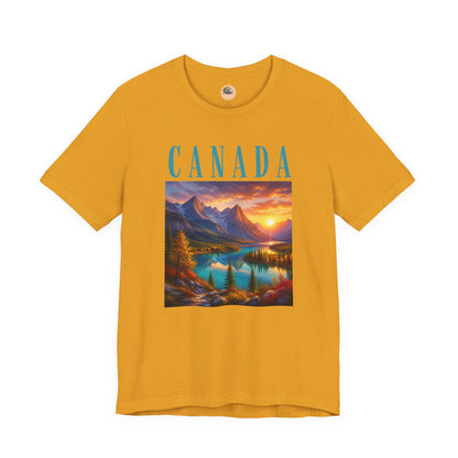 Canada Banff Scenic Mountain Tee — Sunrise Lake Landscape T‑Shirt