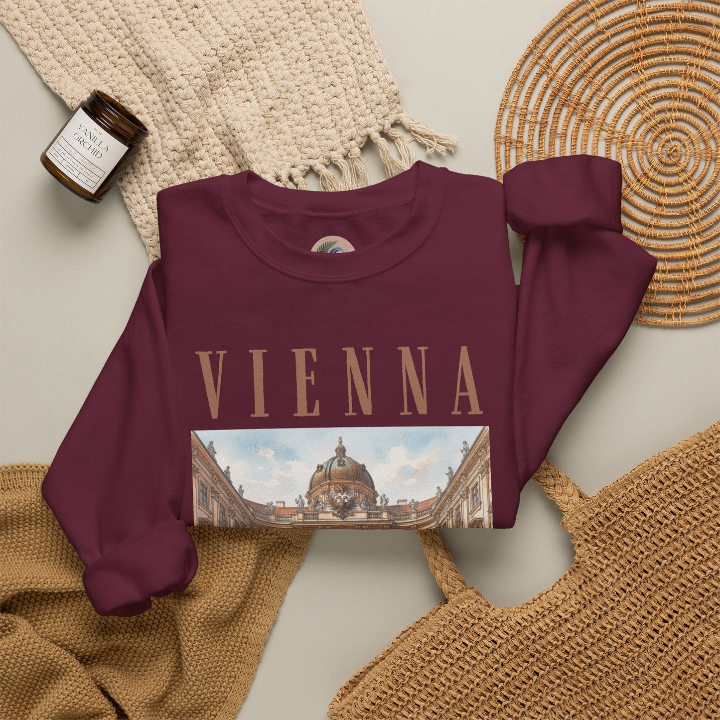 Vienna Palace Crewneck Sweatshirt — Vintage Vienna Travel Sweatshirt