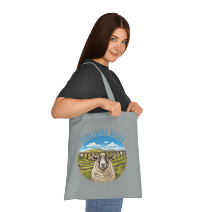 Yorkshire Dales Tote Bag – Scenic Sheep Cotton Tote for Country Lovers