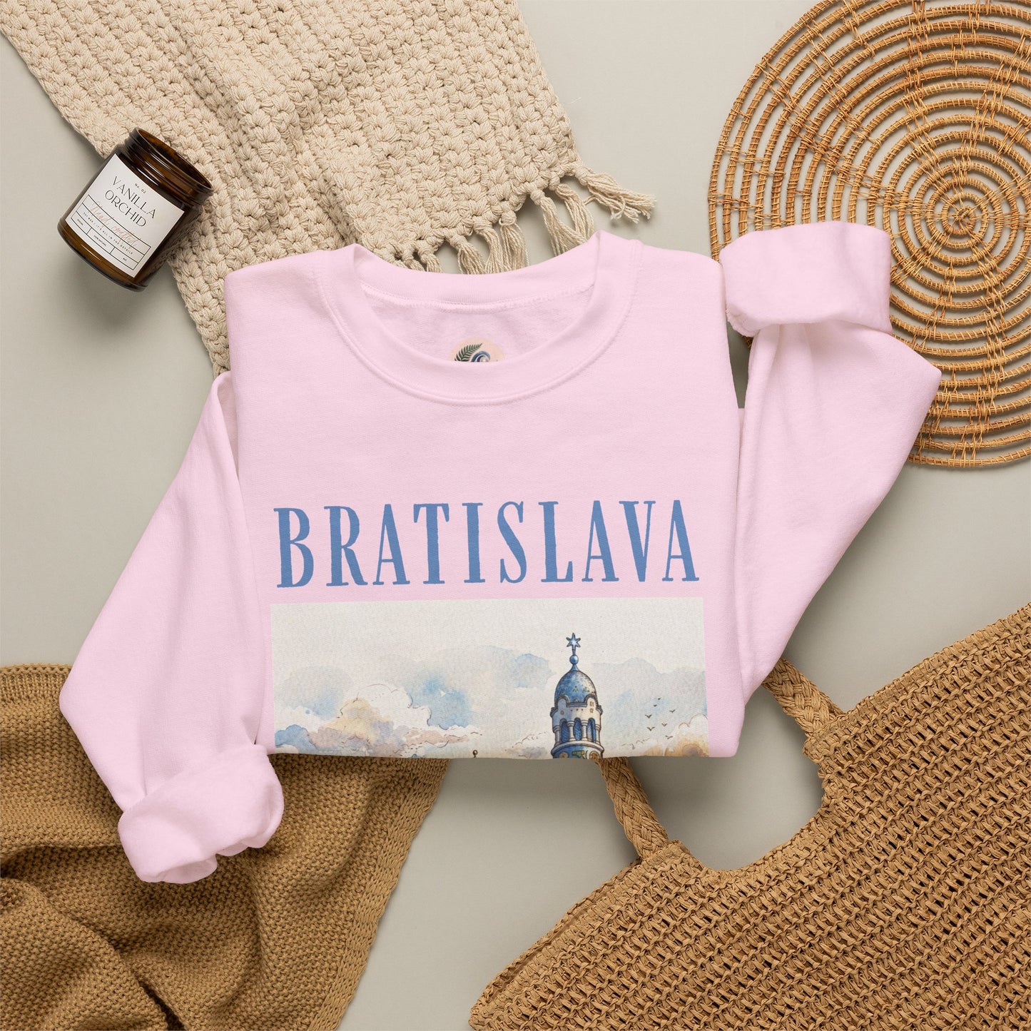 Bratislava Scenic Crewneck Sweatshirt – Vintage Cityscape Graphic