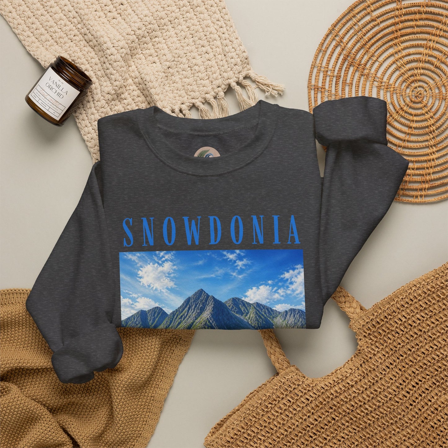 Glyderau Landscape - Snowdonia Mountain Crewneck Sweatshirt