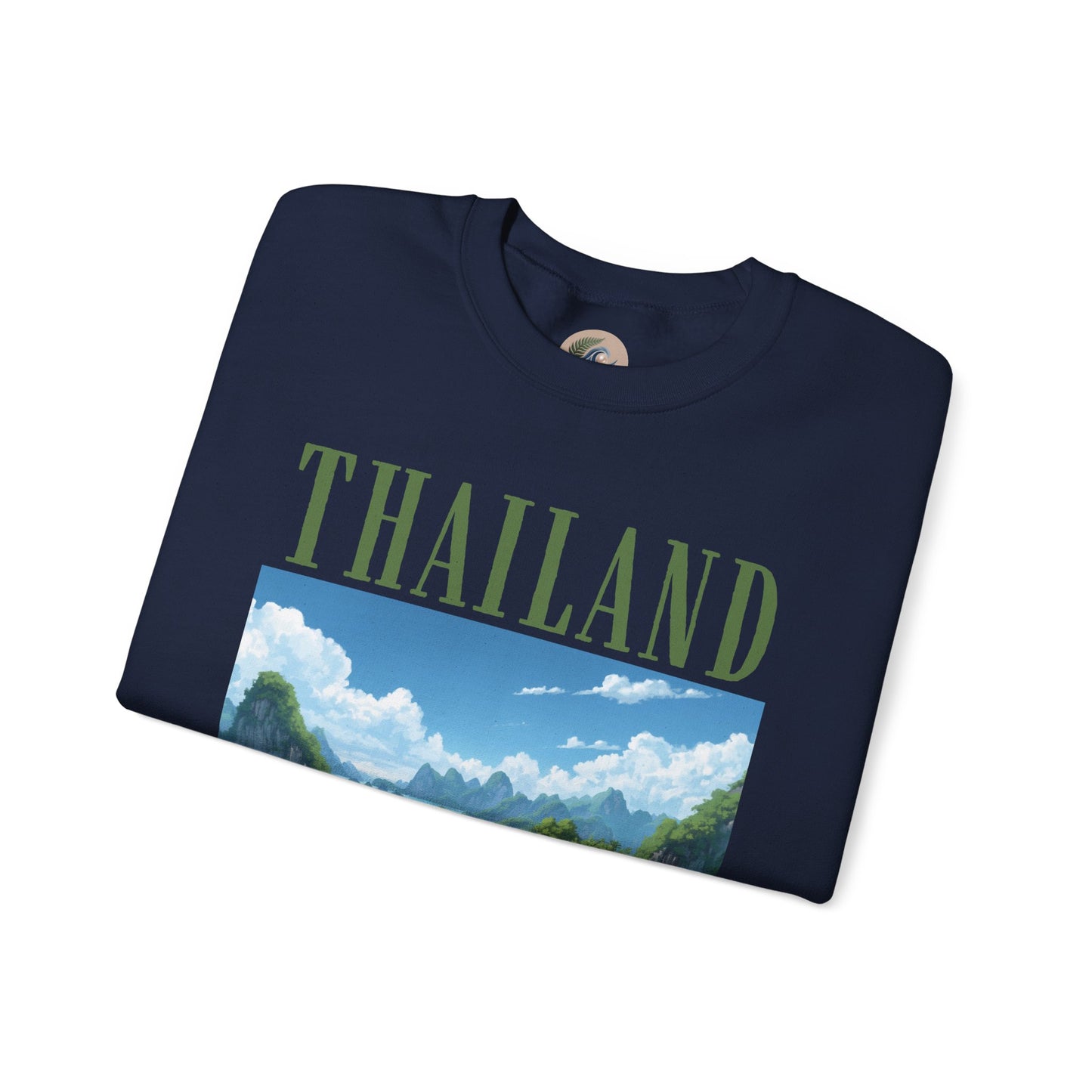 Thailand Scenic Crewneck Sweatshirt — Tropical Island Graphic Pullover