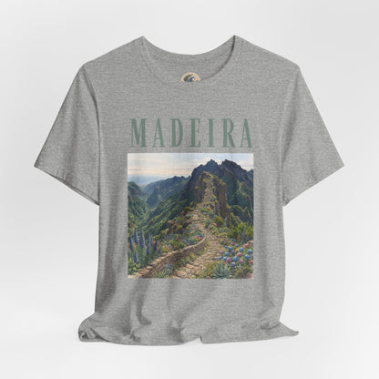 Madeira Stairway to Heaven Scenic Tee - Mountain Landscape Travel T-Shirt