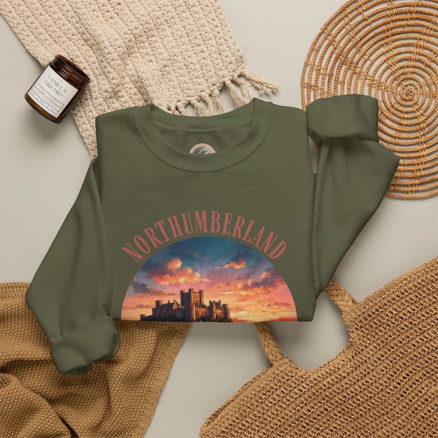 Northumberland Castle Sweatshirt — Scenic Sunset Crewneck