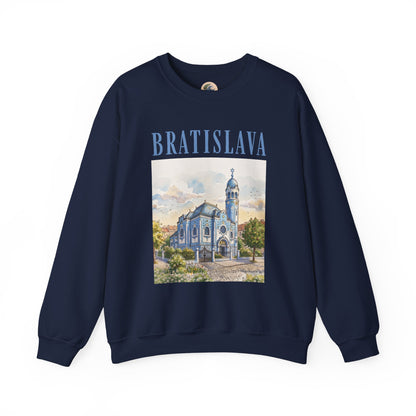 Bratislava Scenic Crewneck Sweatshirt – Vintage Cityscape Graphic