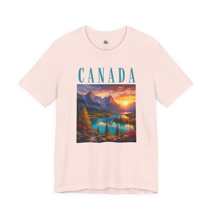 Canada Banff Scenic Mountain Tee — Sunrise Lake Landscape T‑Shirt