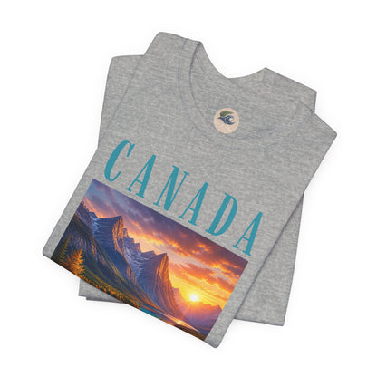 Canada Banff Scenic Mountain Tee — Sunrise Lake Landscape T‑Shirt