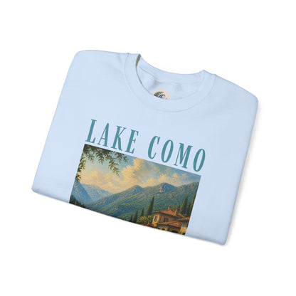 Lake Como Vintage Crewneck Sweatshirt — Scenic Italian Lake Graphic