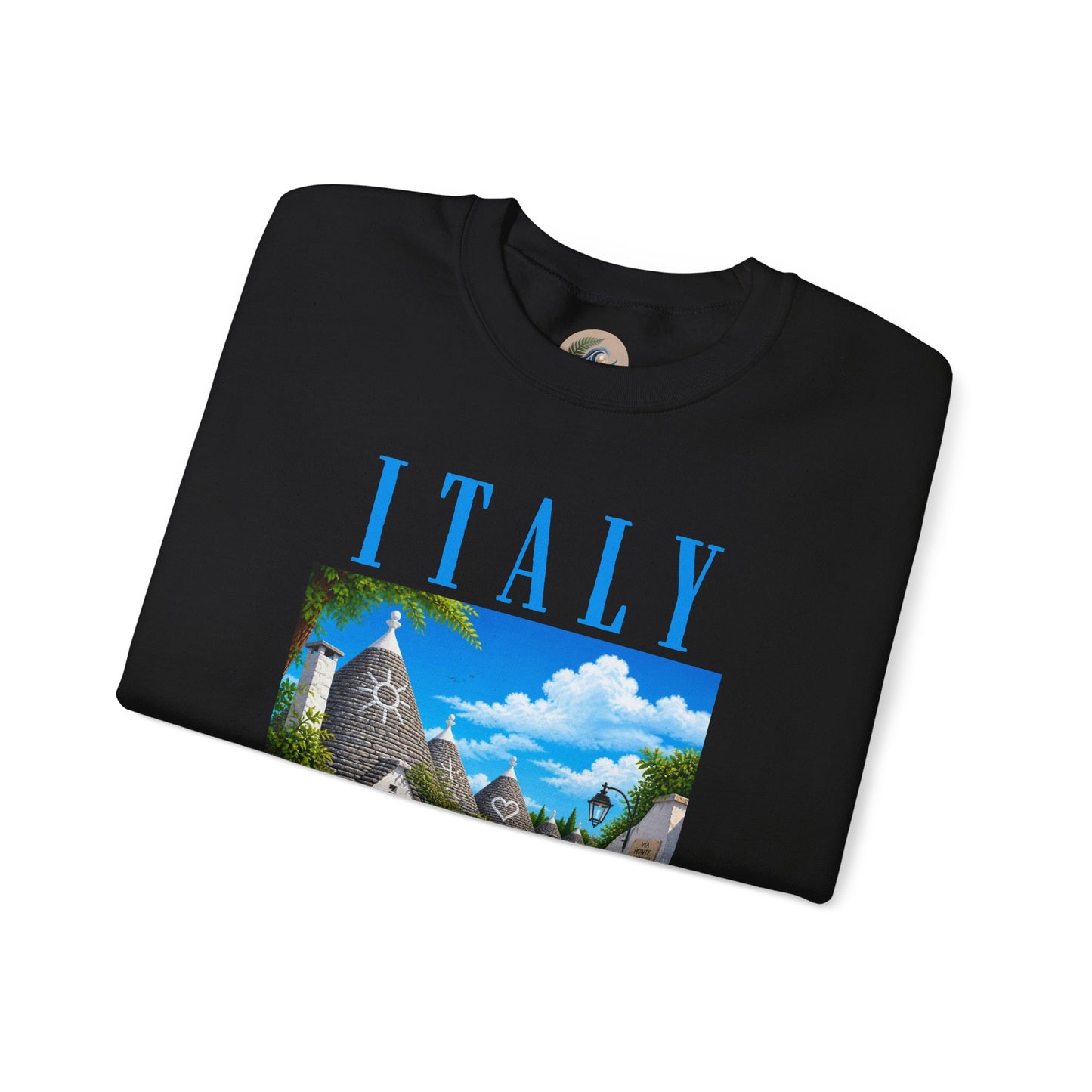 Italy Alberobello Scenic Sweatshirt — Trulli Village Travel Crewneck