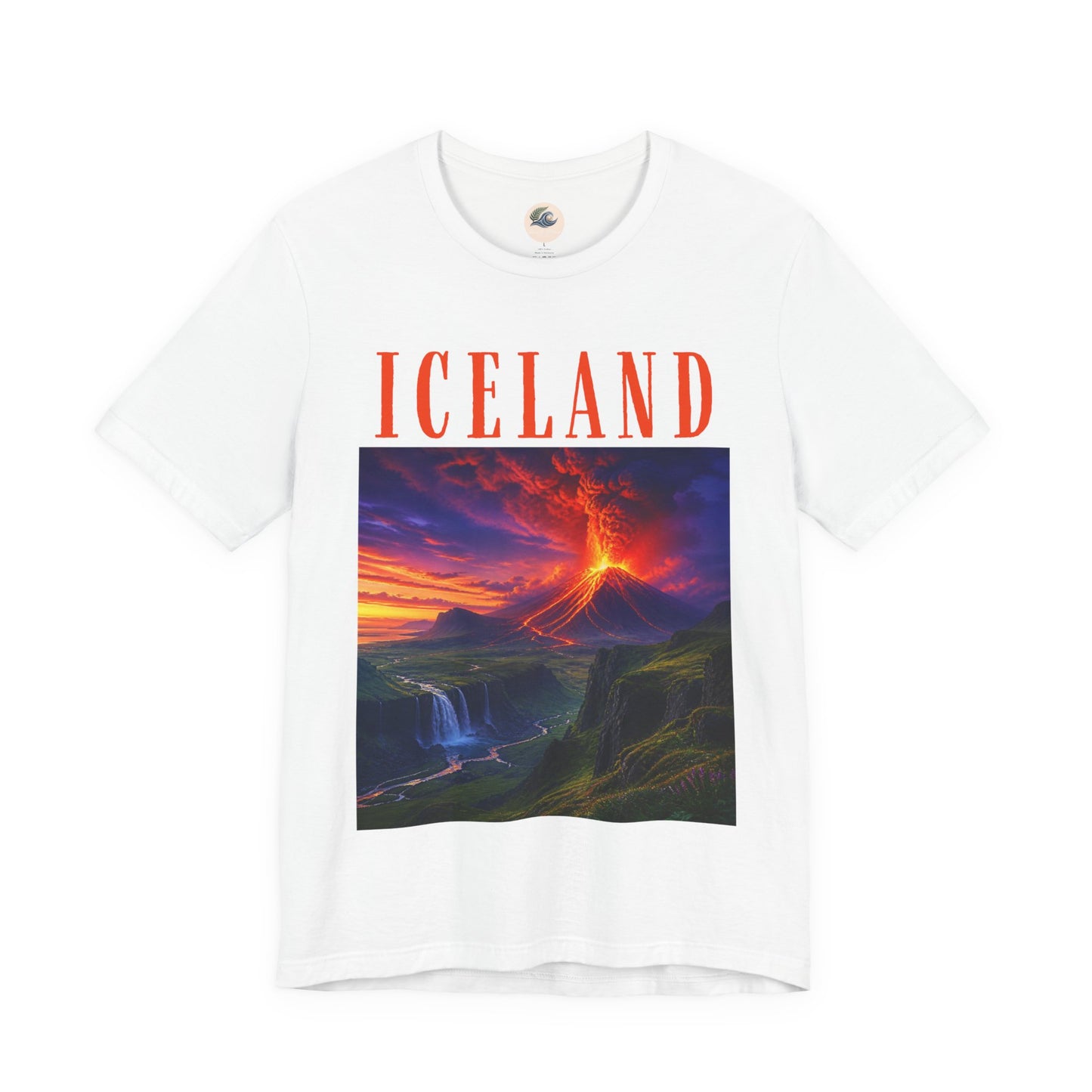 Iceland Volcano Landscape Tee – Scenic Travel Souvenir T-Shirt