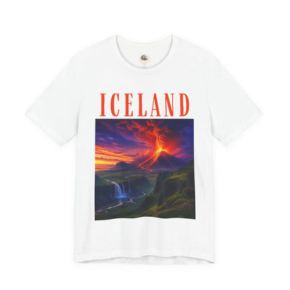 Iceland Volcano Landscape Tee – Scenic Travel Souvenir T-Shirt