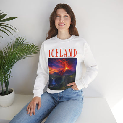 Iceland Scenic Sweatshirt — Volcanic Sunset Landscape Crewneck