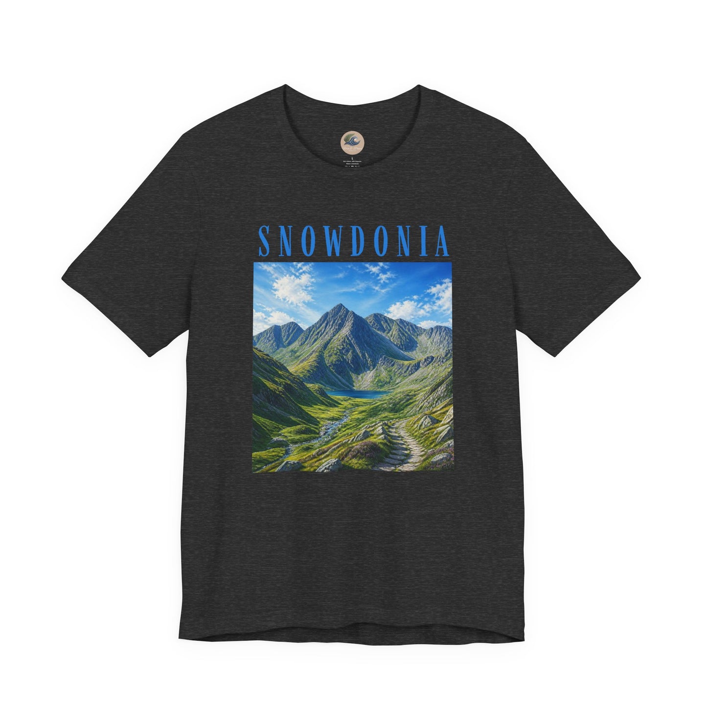 Glyderau Landscape T‑Shirt – Scenic 'SNOWDONIA' Mountain Graphic Tee