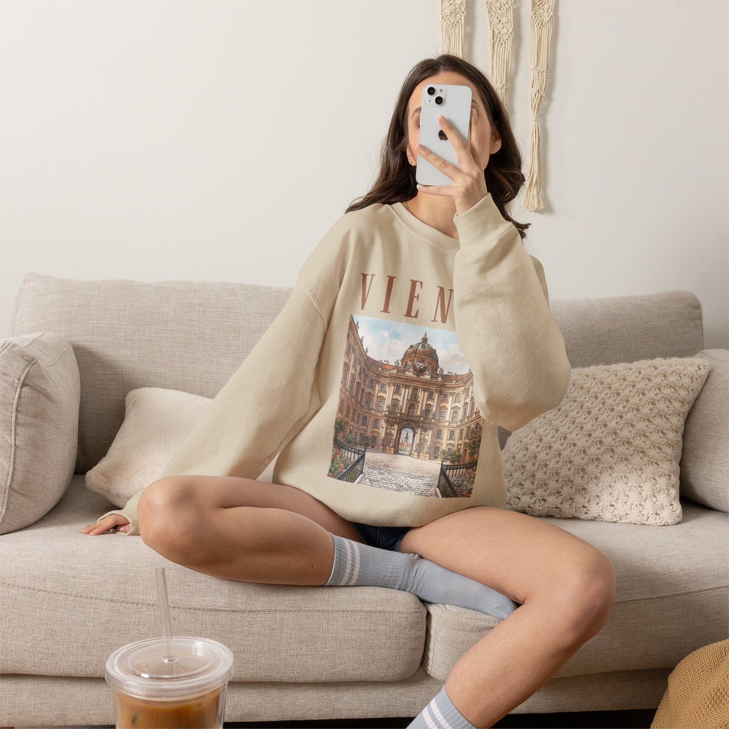 Vienna Palace Crewneck Sweatshirt — Vintage Vienna Travel Sweatshirt