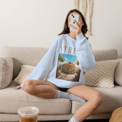 Athens Scenic Crewneck Sweatshirt — Vintage Greece Travel Pullover