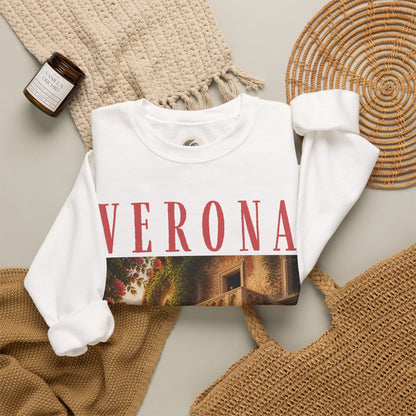 Verona Scenic Sweatshirt — Vintage Italian Balcony Graphic Crewneck