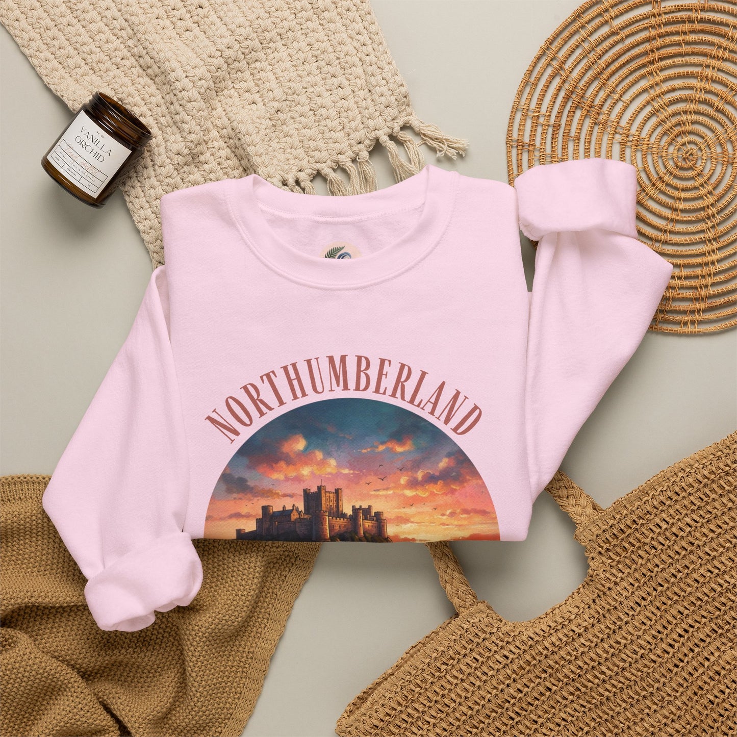 Northumberland Castle Sweatshirt — Scenic Sunset Crewneck