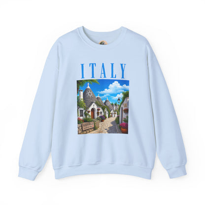 Italy Alberobello Scenic Sweatshirt — Trulli Village Travel Crewneck