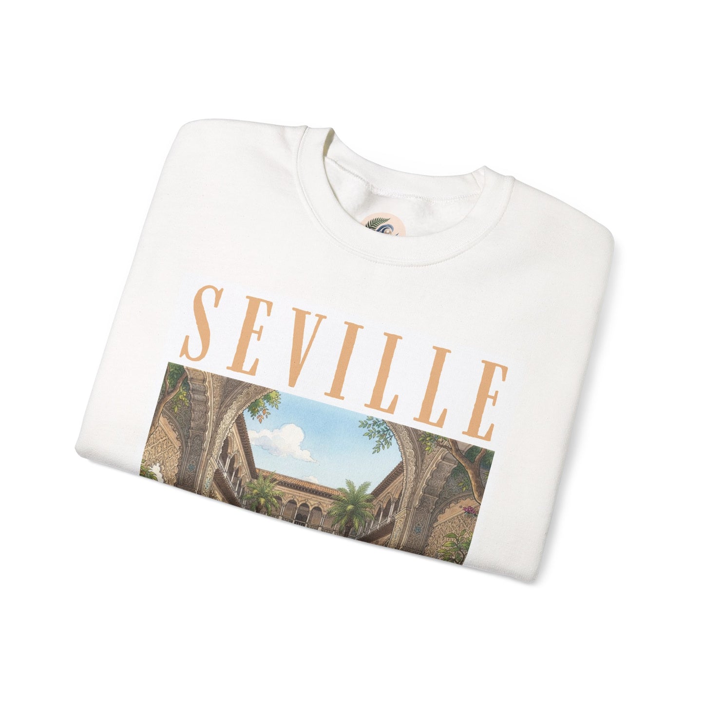 Seville Courtyard Sweatshirt – Vintage Spanish Architecture Crewneck