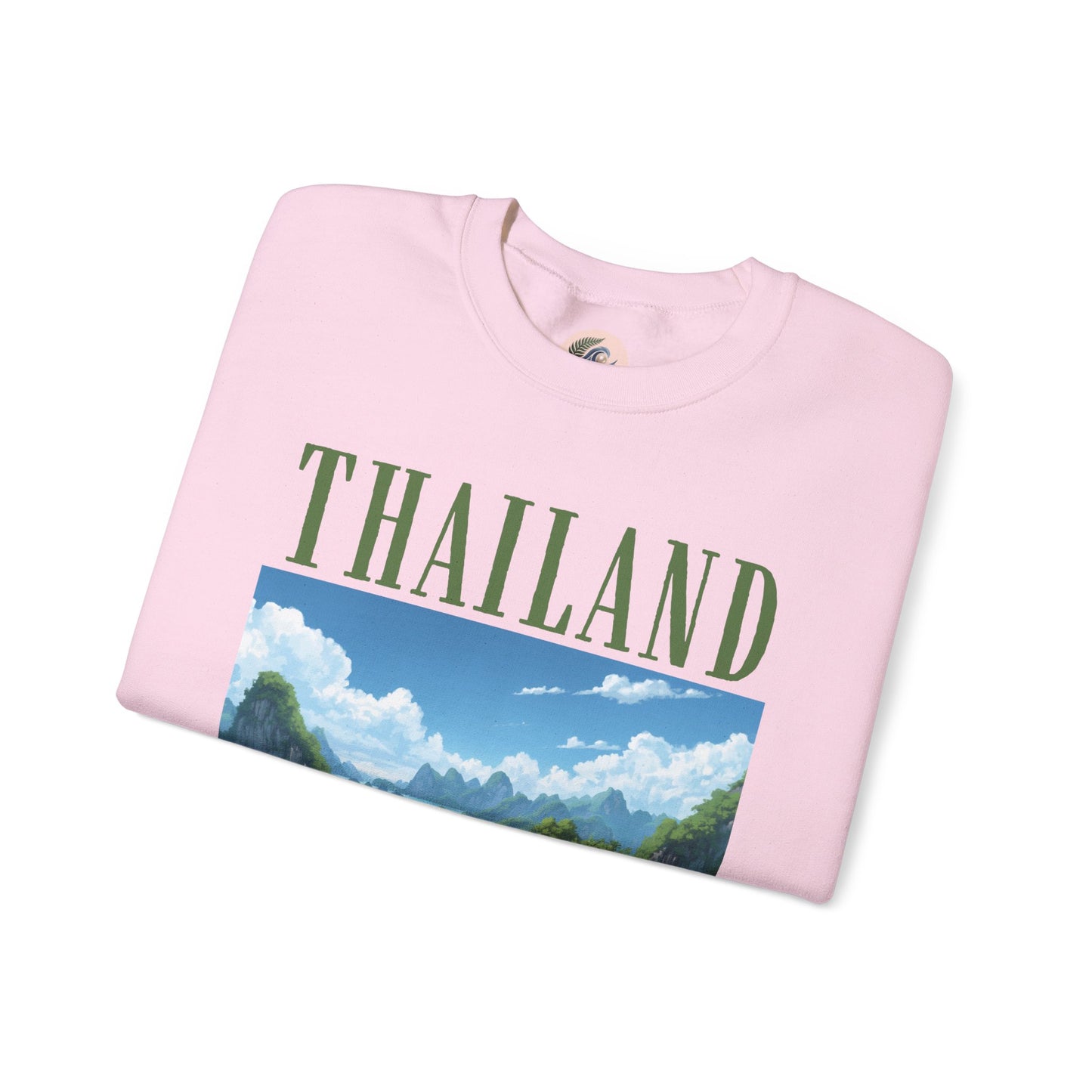 Thailand Scenic Crewneck Sweatshirt — Tropical Island Graphic Pullover