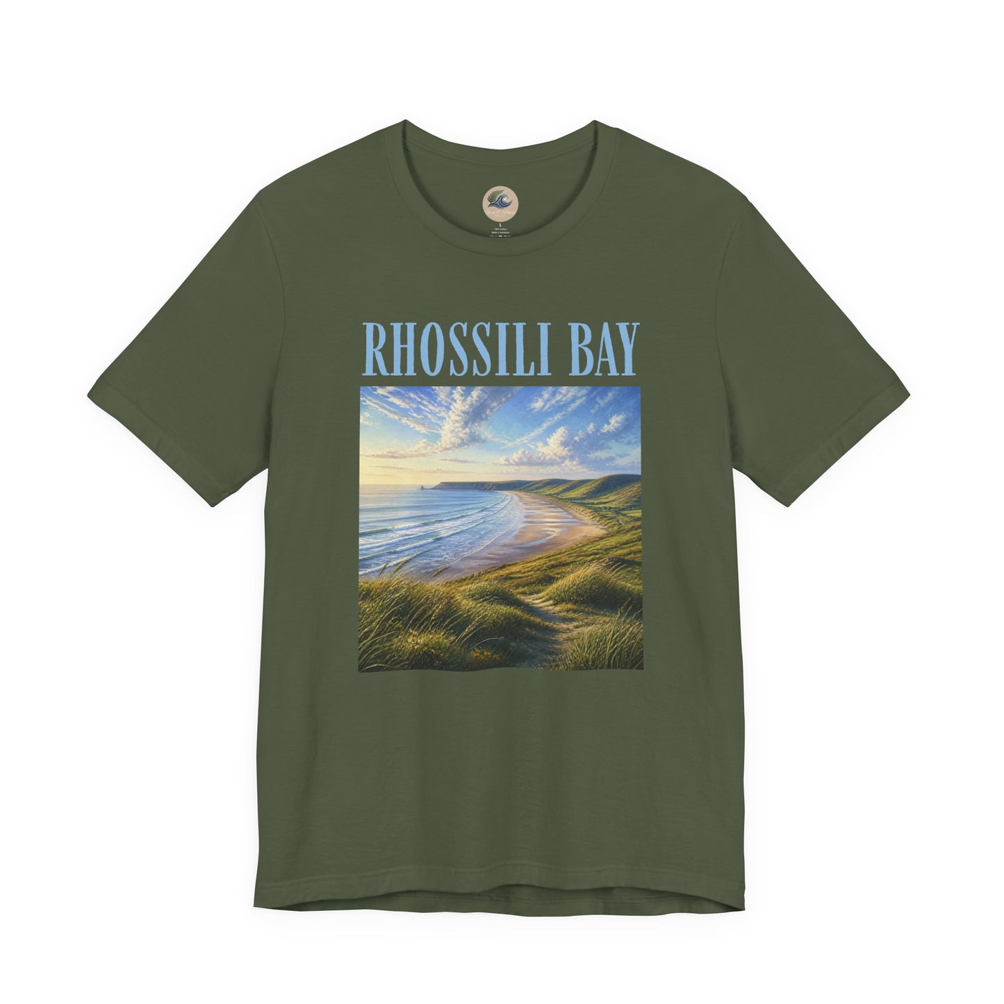 Rhossili Bay Scenic Tee — Coastal Landscape Graphic T-Shirt