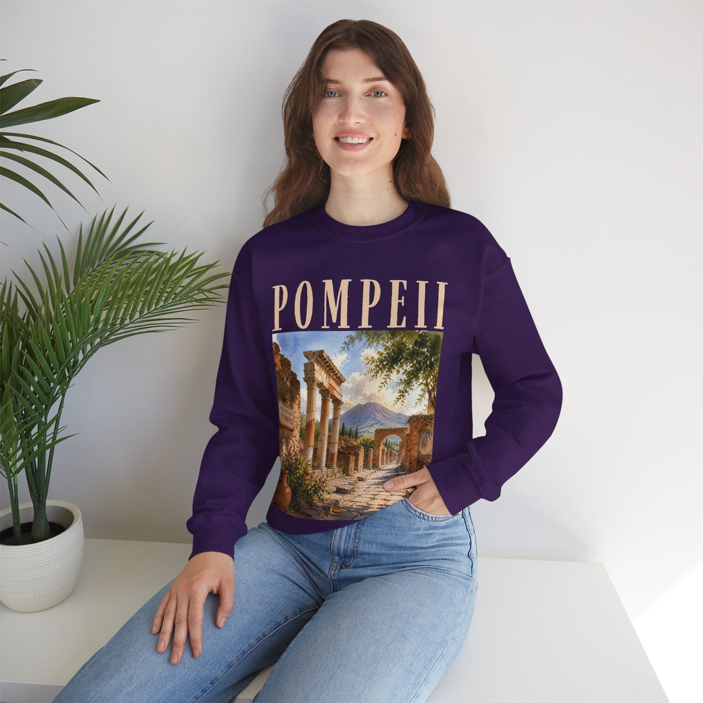 Pompeii Ruins Vintage Crewneck Sweatshirt