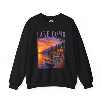 Lake Como Sunset Crewneck Sweatshirt
