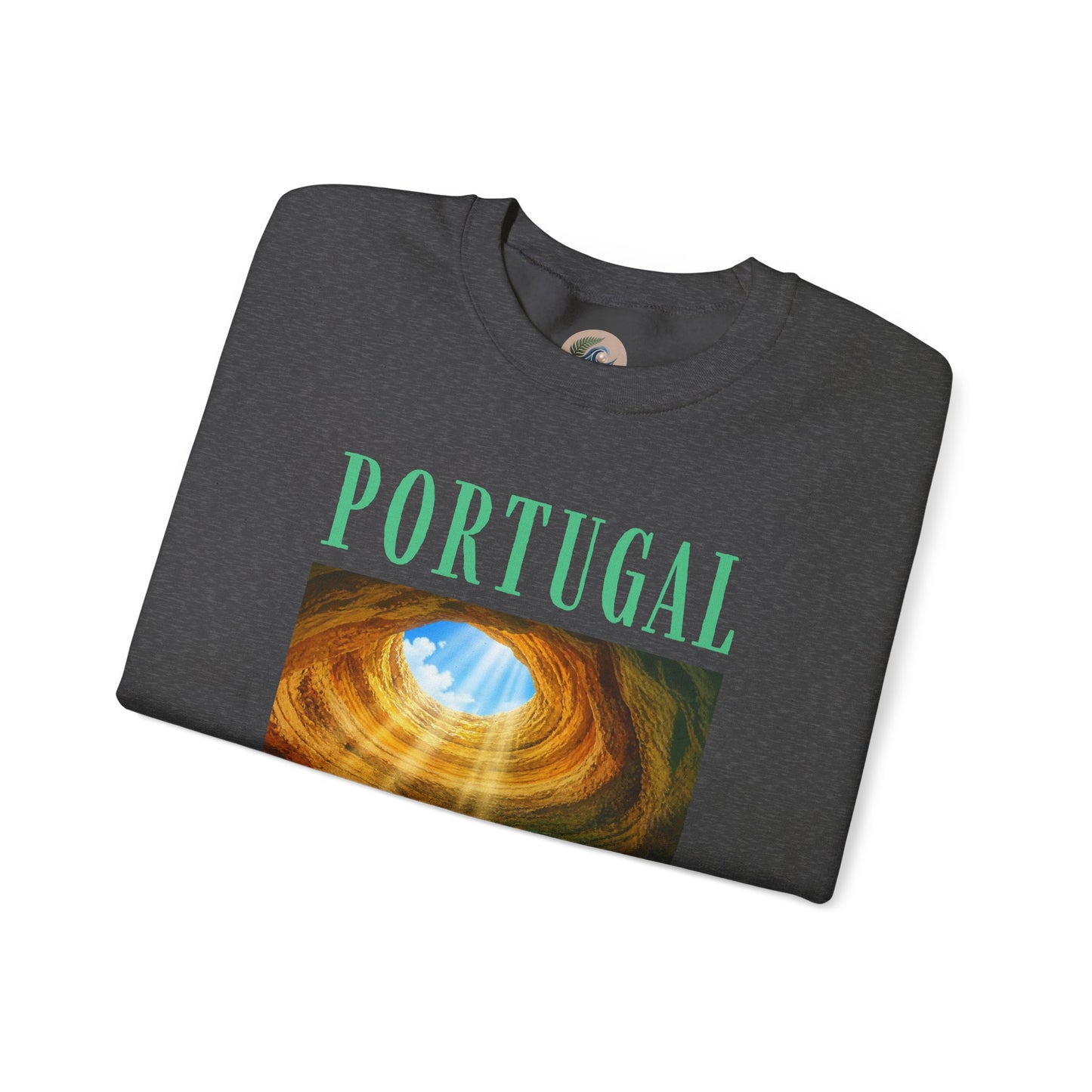 Portugal Benagil Cave Crewneck Sweatshirt — Coastal Travel Graphic Pullover
