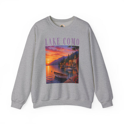 Lake Como Sunset Crewneck Sweatshirt