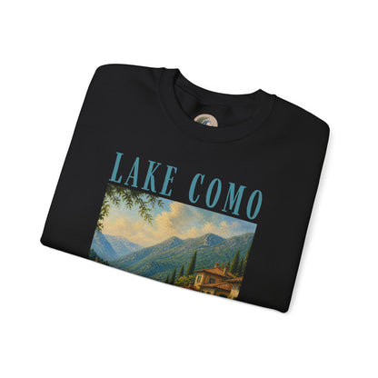 Lake Como Vintage Crewneck Sweatshirt — Scenic Italian Lake Graphic