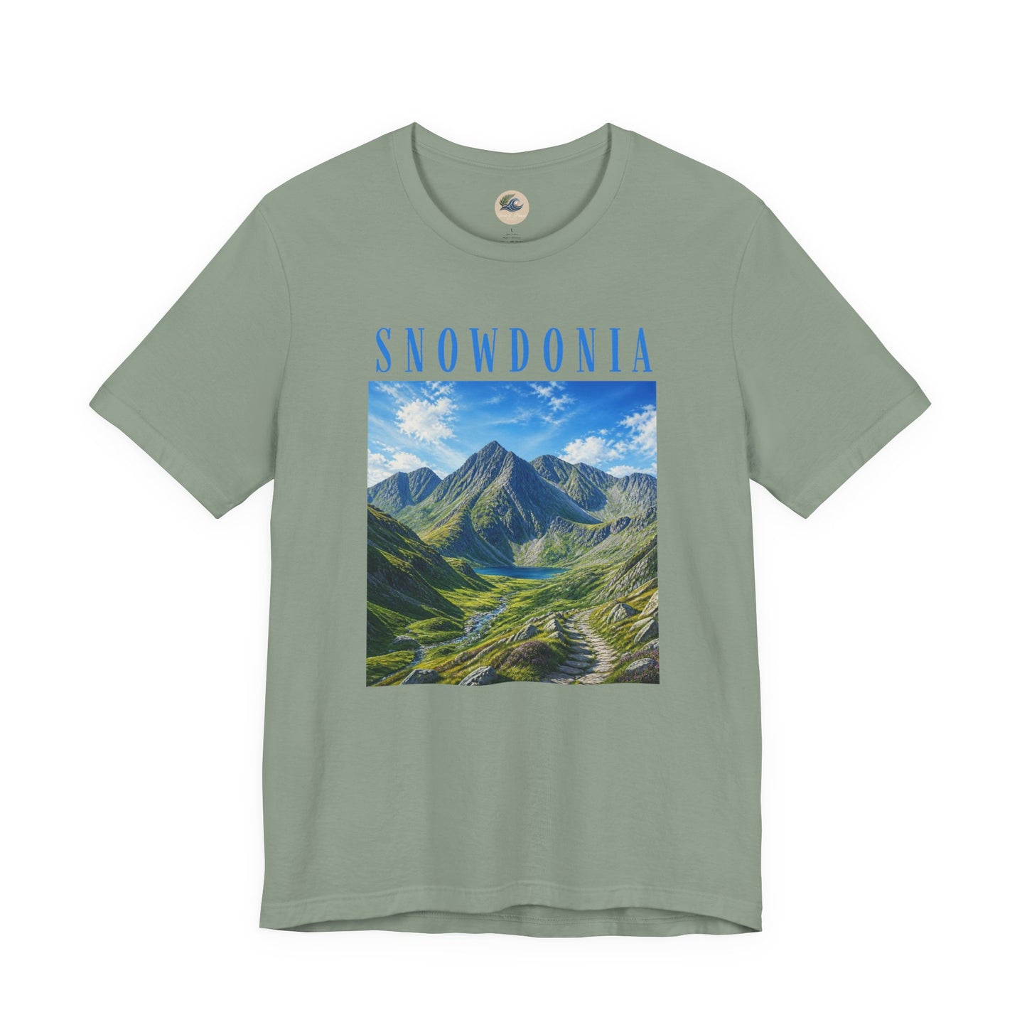 Glyderau Landscape T‑Shirt – Scenic 'SNOWDONIA' Mountain Graphic Tee