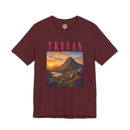 Tryfan Mountain Tee — Scenic Sunset Landscape T‑Shirt